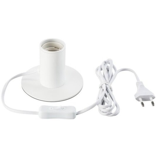 Slv Fitu Bordlampe M/ledning E27 Hvit