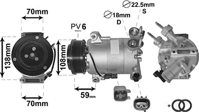 AC-kompressor VAN WEZEL 1800K586