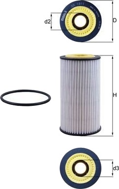 Oljefilter MAHLE ORIGINAL OX 1311D Oljefilter MAHLE ORIGINAL OX 1311D