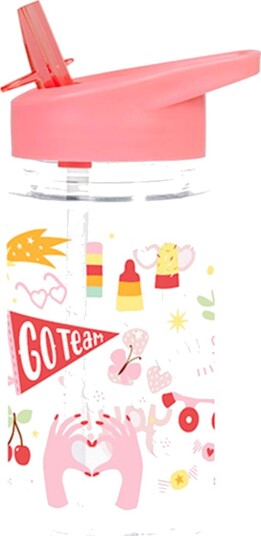 A Little Lovely Company Drikkeflaske m. Sugerør 450 ml Fun A Little Lovely Company OneSize Drikkeflaske Rosa