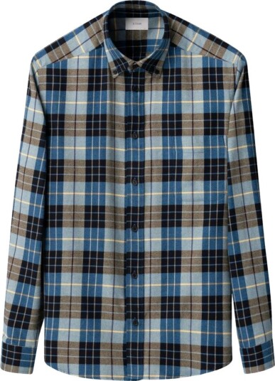 Eton Herre Skjorter Blå 2XL,