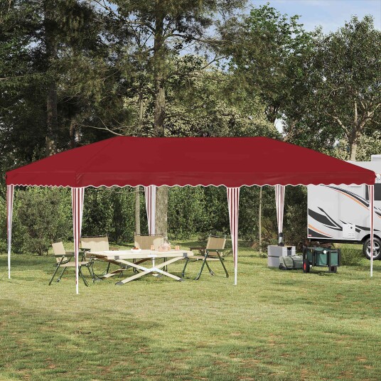 vidaXL Pop-up Festtelt 575 x 290 x 245 cm Burgunder