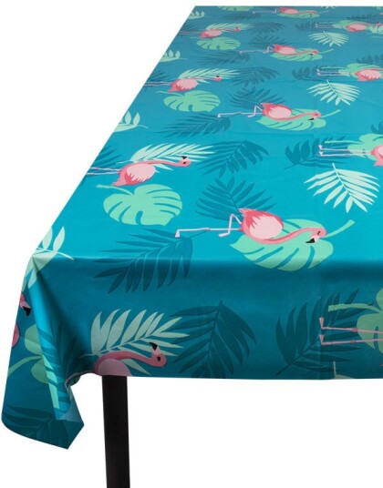 Boland Blå Plastduk med Motiv130x180 cm Flamingo Gold Boland Blå Plastduk med Motiv130x180 cm Flamingo Gold