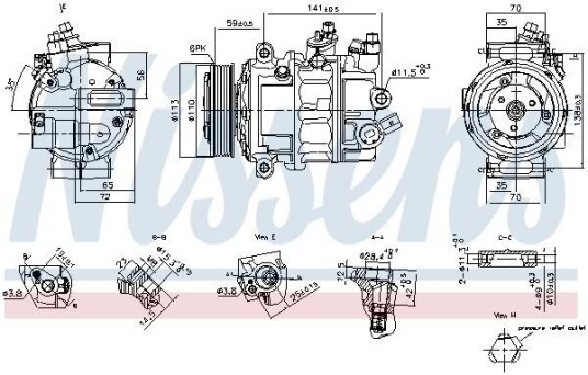 AC kompressor NISSENS 890893