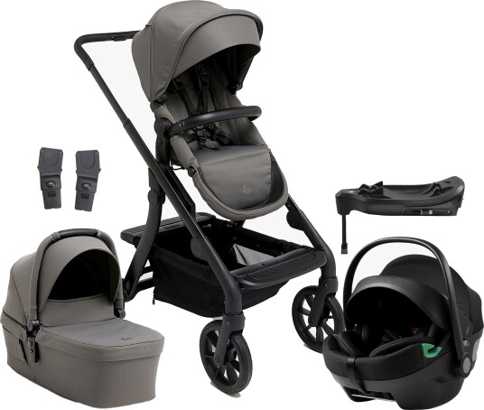Beemoo Pro Max Duovogn & Axkid Gokid Babybilstol inkl. Base Mocha Grey