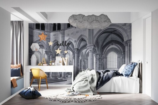 Tapet Gotisk Katedraldesign Tapet Gotisk Katedraldesign