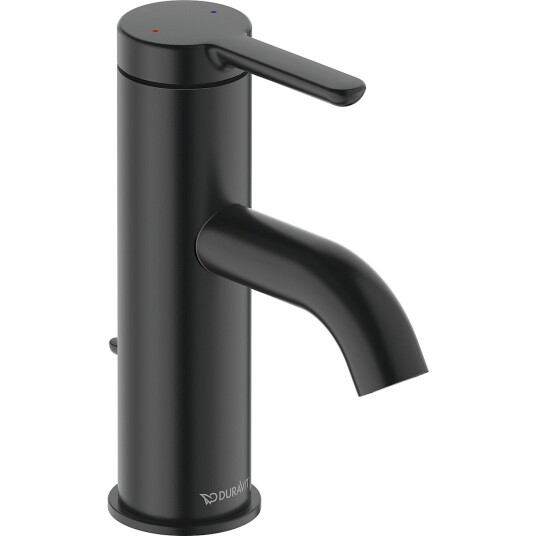 Duravit C.1 1-greps Servantbatteri S Med oppløftventil, Sort Matt Duravit C.1 1-greps Servantbatteri S Med oppløftventil, Sort Matt