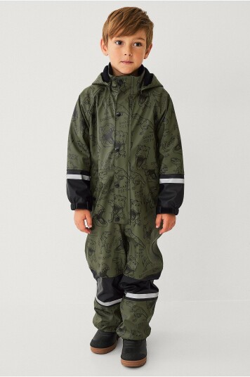Ellos Collection - Regndress Regna med fleecefor - Grønn