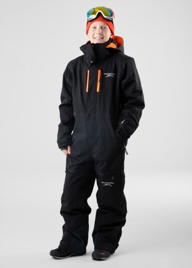 Swedemount St. Anton Skisuit Jr Black/Orange 150 Vinteroverall