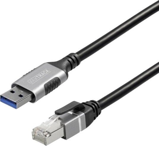 Maxtrack Usb 3.0 Til Rj45 Nettverksadapter Cat 6 1X Usb 3.0 1X Rj45 3 M Sort
