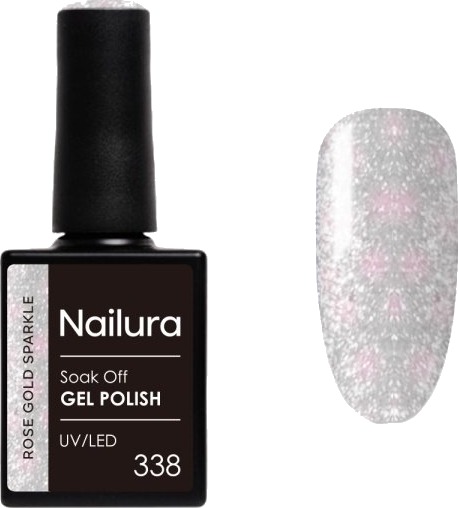 Nailura Gelpolish 338 – Rose Gold Sparkle – 10 ml Nailura Gelpolish 338 – Rose Gold Sparkle – 10 ml