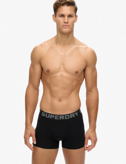 Superdry Boxer Triple Pack Black L