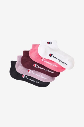 Champion   Ankelsokker Quarter Socks 5 pakning   Hvit