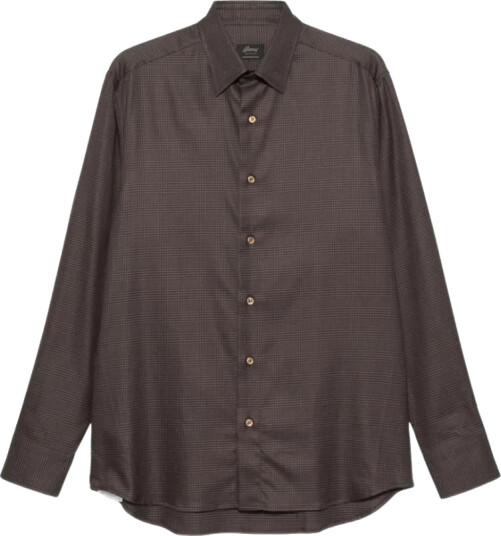 Brioni Herre Skjorter Brun L, Brioni Herre Skjorter Brun L,