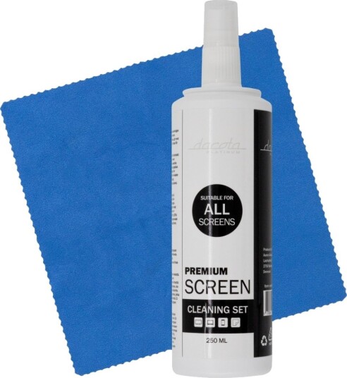DACOTA SKJERMRENSESETT SPRAY 250ML + MIKROFIBERKLUT DACOTA SKJERMRENSESETT SPRAY 250ML + MIKROFIBERKLUT