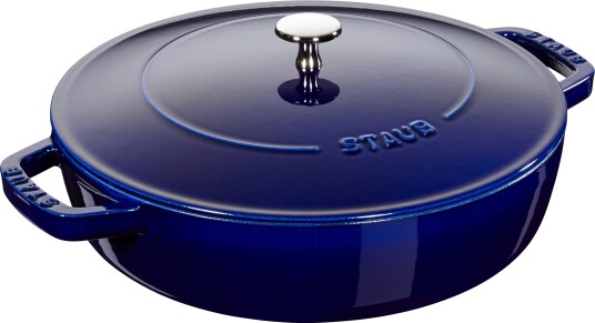 Staub Chistera sauté traktørpanne 28 cm blå Staub Chistera sauté traktørpanne 28 cm blå