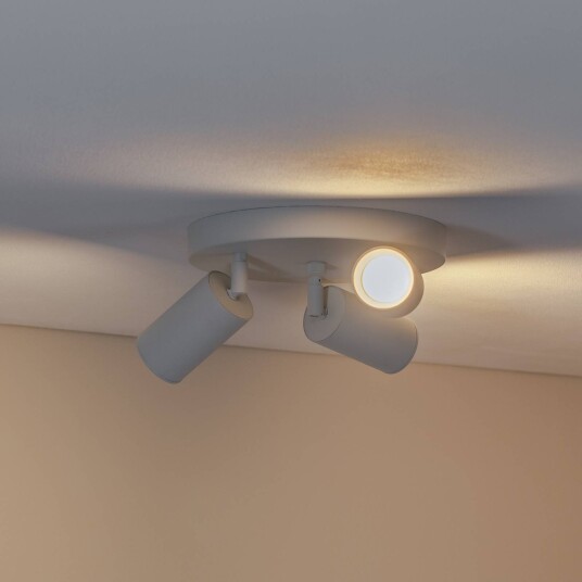 Argon Sado downlight hvit stål justerbar 3 lyskilder rund