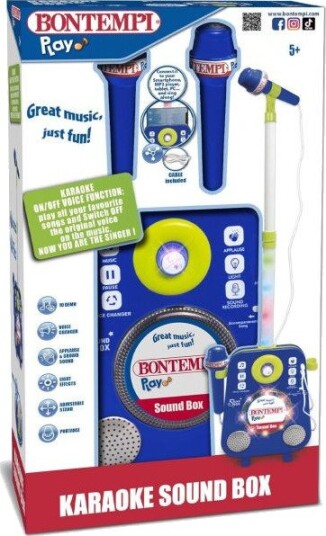 Bontempi Karaoke Soundbox Med Justerbare Mikrofoner 5+ År