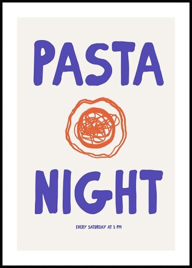 Pasta Lovers Unite! Poster Plakat / 50x70cm