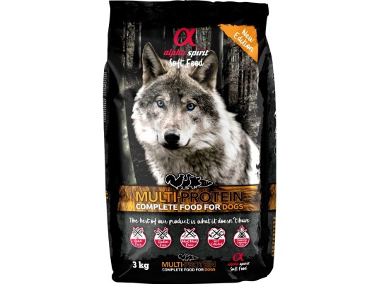 Alpha Spirit Semi-Moist Multiprotein Hundemat 3 Kg