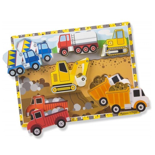 Melissa & Doug Trepuslespill 6 Brikker Byggeplass Melissa & Doug Trepuslespill 6 Brikker Byggeplass