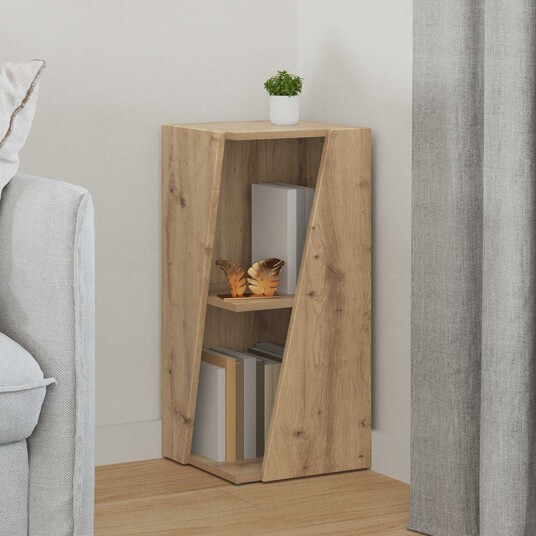 vidaXL Sidehylle Artisan Eik 33 x 32 x 70,5 cm Konstruert tre