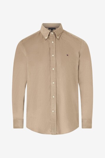 Tommy Hilfiger Manchester skjorte Solid Corduroy RF Shirt Beige Tommy Hilfiger Manchester skjorte Solid Corduroy RF Shirt Beige