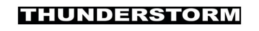 Julius-K9 Attachable Label "THUNDERSTORM" 110x30 mm - White