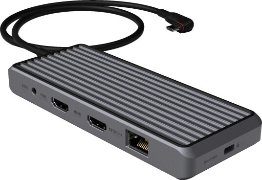 Unisynk 10-Port USB-C hub (grå) Unisynk 10-Port USB-C hub (grå)