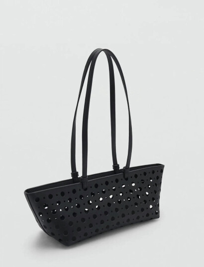 Mango Die-Cut Shoulder Bag - Black - ONE SIZE Mango Die-Cut Shoulder Bag - Black - ONE SIZE