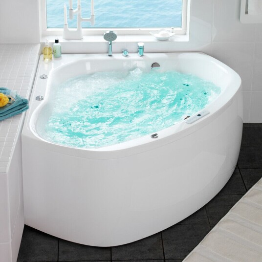 Hafa Aqua 140C Badekar/Massasjekar 1435x1435 mm, System Deluxe Hafa Aqua 140C Badekar/Massasjekar 1435x1435 mm, System Deluxe