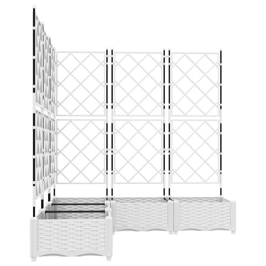Hagekrukke med Trellis 5 stk Hvit 120x120x125,5 cm Hagekrukke med Trellis 5 stk Hvit 120x120x125,5 cm