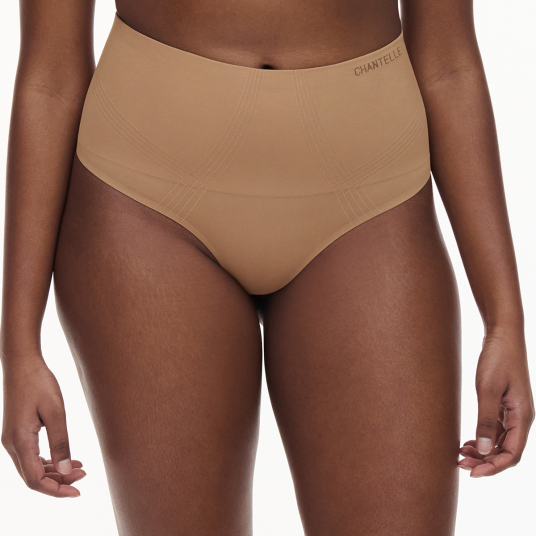 Chantelle Truser Smooth Comfort High Waisted Thong Lysbrun Small Dame
