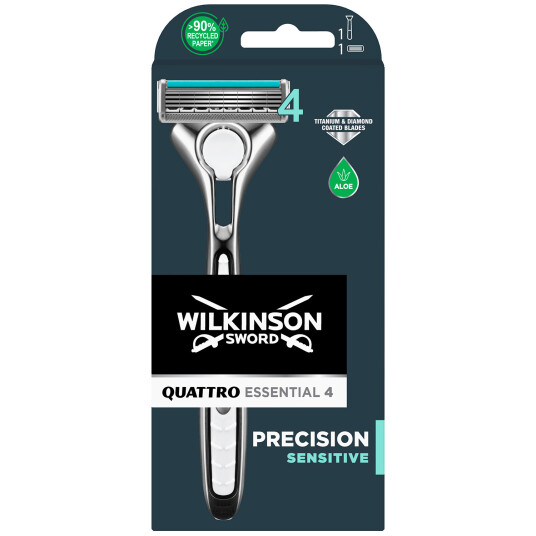 Wilkinson Titanium Razor Quattro Essential 4 Precision Sensitive Wilkinson Titanium Razor Quattro Essential 4 Precision Sensitive