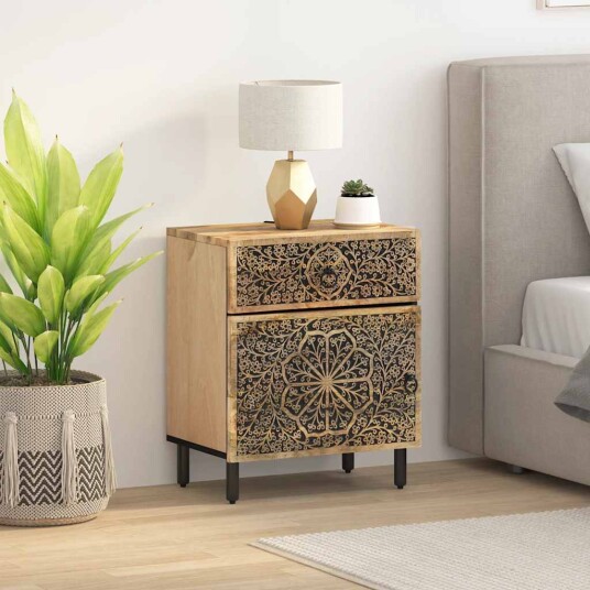 Nattbord 50x33x60 cm heltre mango 8721012107786