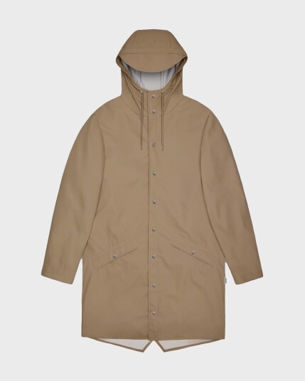Rains Regnjakke Long Jacket Beige Rains Regnjakke Long Jacket Beige