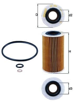 Oljefilter KNECHT OX 384D