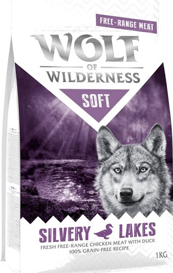 Wolf Of Wilderness "Soft Silvery Lakes" Frittgående Kylling & And 1 kg