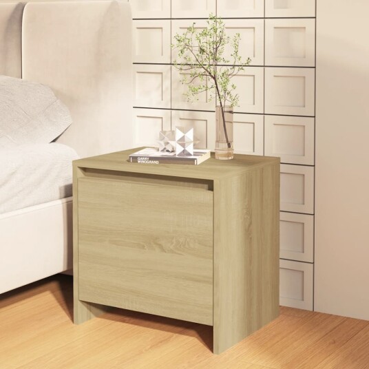 vidaXL Nattbord sonoma eik 45x34x44,5 cm sponplate