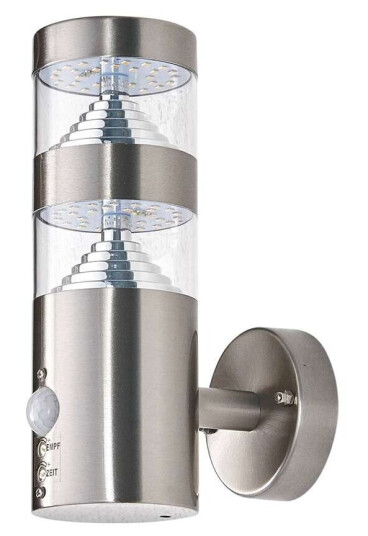 Lindby LED-utendørs vegglampe Lanea rett sensor