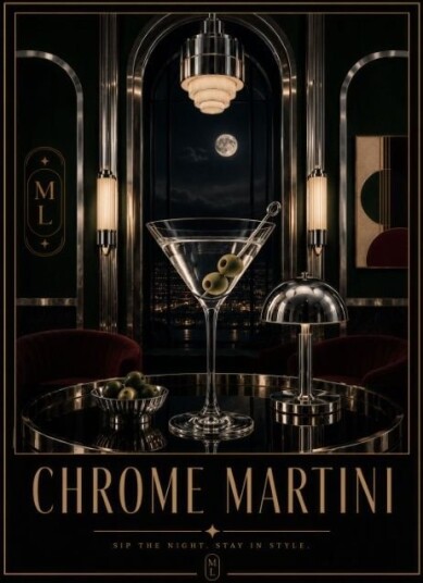 Plakat Chrome Martini
