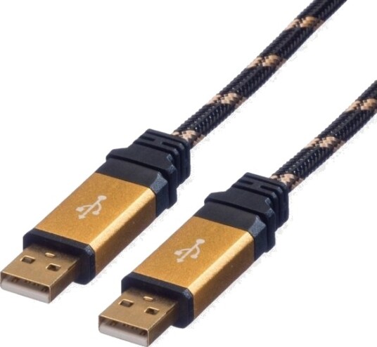 Roline 11.02.8913 3 M Usb A Usb A Usb 2.0 0,48 Gbit/Sek. Svart Gull