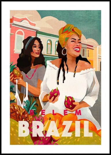 Belem Brazil Colorful Travel Art Plakat Plakat / 40x50cm Belem Brazil Colorful Travel Art Plakat Plakat / 40x50cm