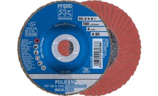 Pferd Lamellskive PFF 100 A Cool 80 SG Inox+Alu/16,0 100mm 15300 rpm 10 stk