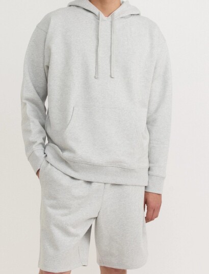 Organic Basics Weekend Boxy Fit Hoodie Grey XXL