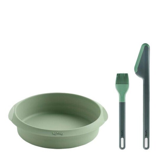 Lékué - Essential Kit silikonform og redskap til airfryer grønn