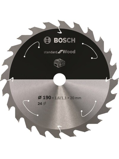 Bosch 190 mm Standard Sagblad for Batteridrevne Sager med 24 Tenner