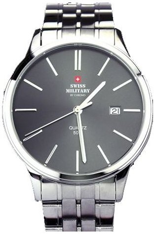 Swiss Military by Chrono Herreklokke 32043.05 Classic Grå/Stål Ø42 Swiss Military by Chrono Herreklokke 32043.05 Classic Grå/Stål Ø42