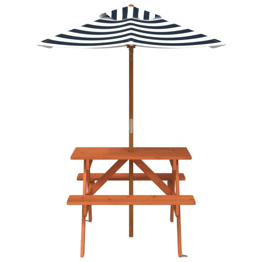  Piknikbord for 4 barn med parasoll heltre gran