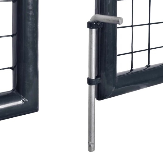 vidaXL Hageport netting galvanisert stål 289x75 cm grå
